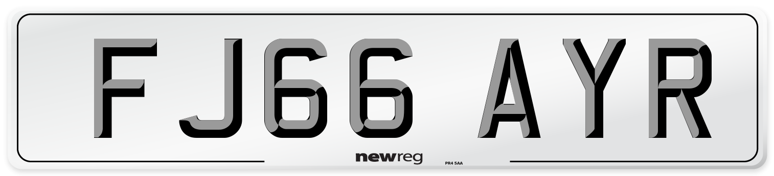 FJ66 AYR Number Plate from New Reg